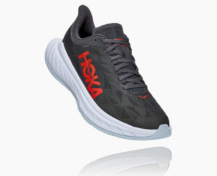 Hoka Carbon X 2 - Men's Running Shoes - Black/White - UK 560PIDFYA